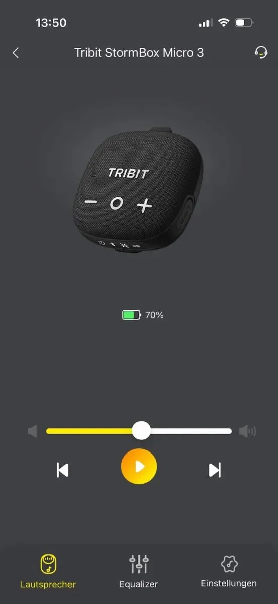 TRIBIT tətbiqində modelin idarəetmə ekranı — orijinal interfeys